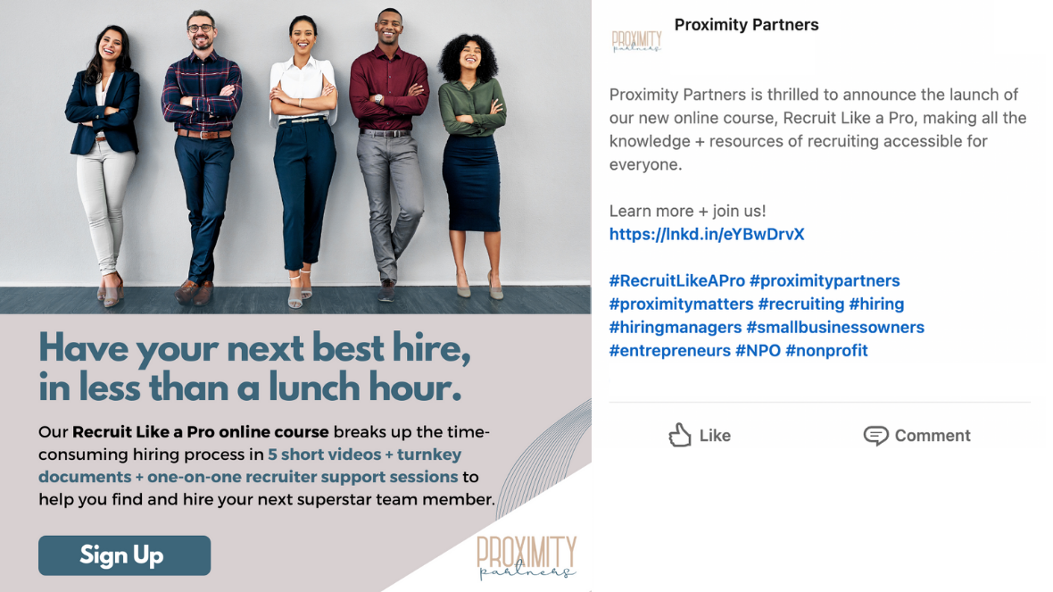 Proximity Partners Social Media Post