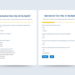 B2B marketing portfolio: Multi-step lead qualification quiz design for a law firm landing page.