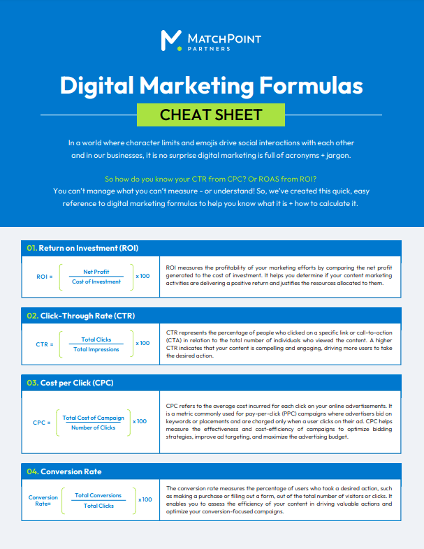 Digital Marketing Formulas Cheat Sheet cover