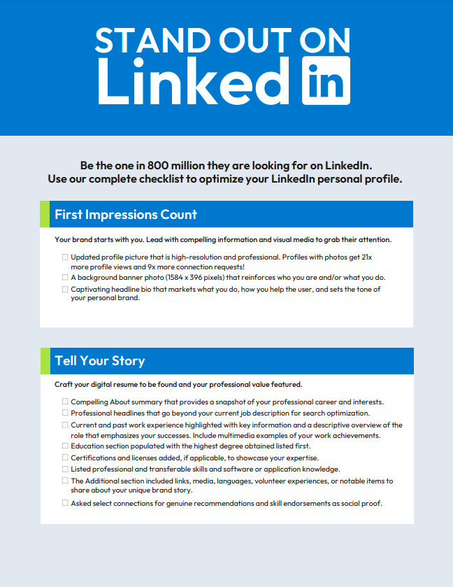 stand out on linkedin cover